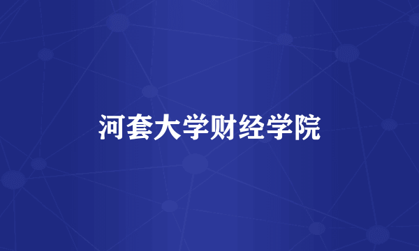 河套大学财经学院