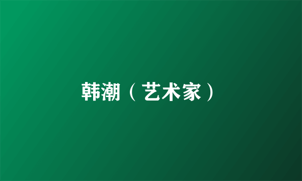 韩潮（艺术家）