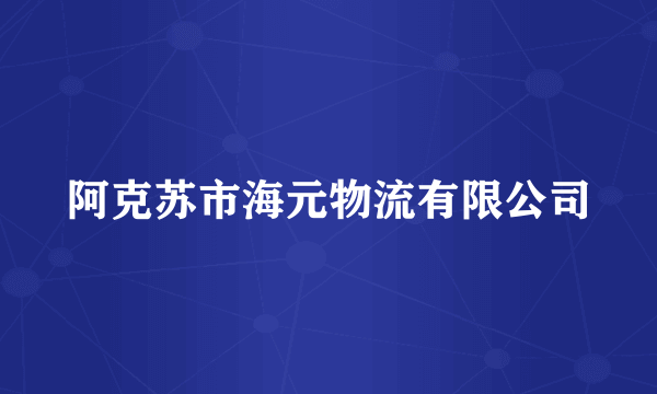 阿克苏市海元物流有限公司