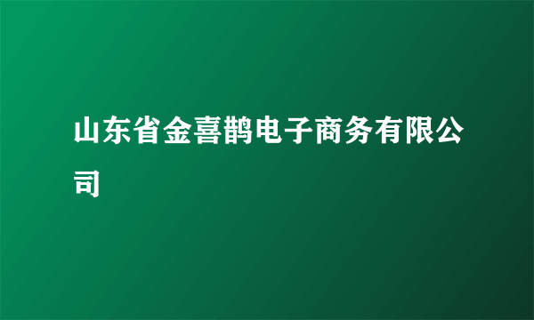 山东省金喜鹊电子商务有限公司