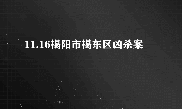 11.16揭阳市揭东区凶杀案