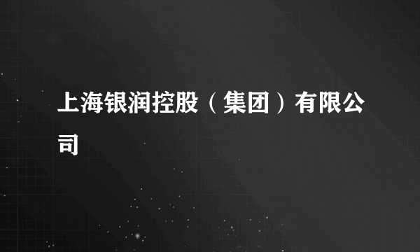 上海银润控股（集团）有限公司