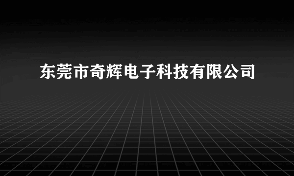 东莞市奇辉电子科技有限公司