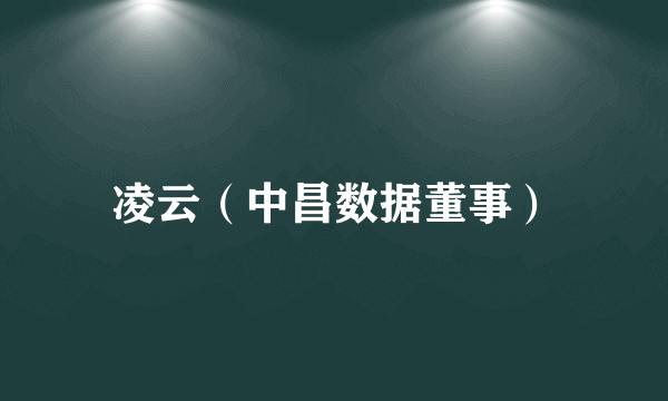 凌云（中昌数据董事）