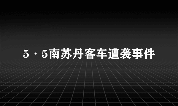 5·5南苏丹客车遭袭事件