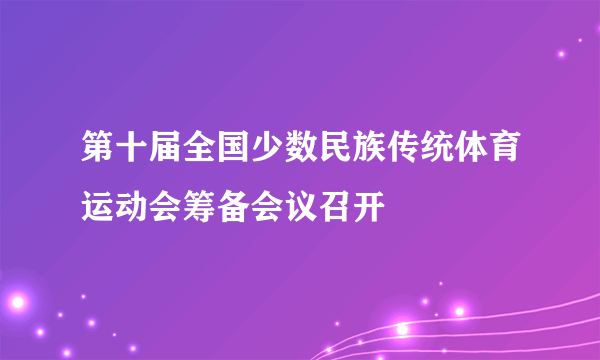 第十届全国少数民族传统体育运动会筹备会议召开