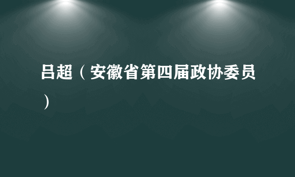 吕超（安徽省第四届政协委员）