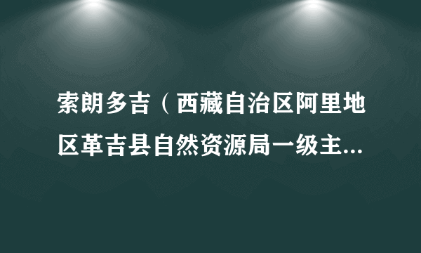索朗多吉（西藏自治区阿里地区革吉县自然资源局一级主任科员）