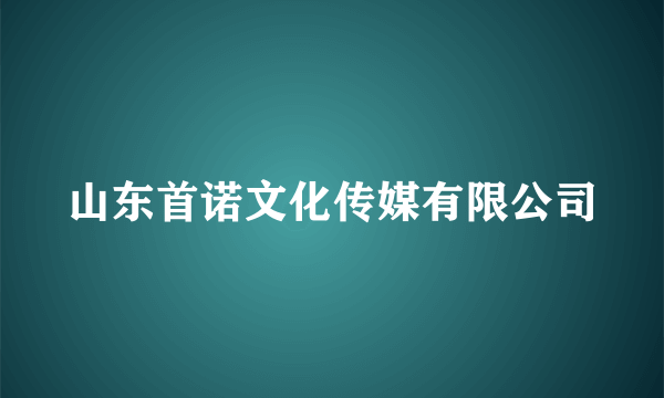 山东首诺文化传媒有限公司