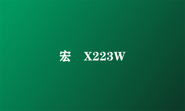 宏碁X223W