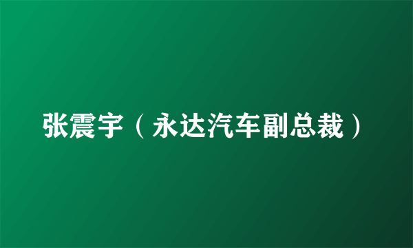 张震宇（永达汽车副总裁）