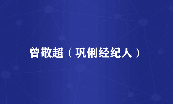 曾敬超（巩俐经纪人）