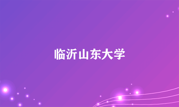 临沂山东大学