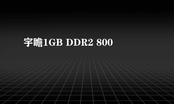 宇瞻1GB DDR2 800