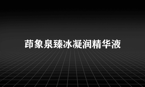 茚象泉臻冰凝润精华液