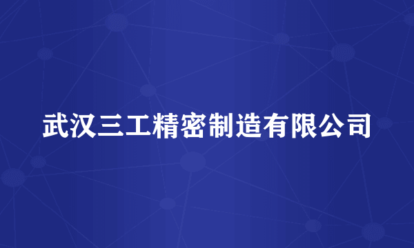 武汉三工精密制造有限公司