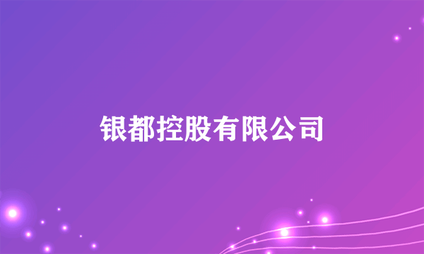 银都控股有限公司