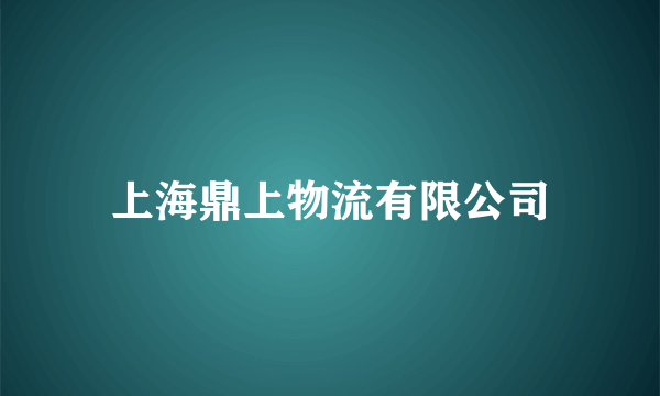 上海鼎上物流有限公司
