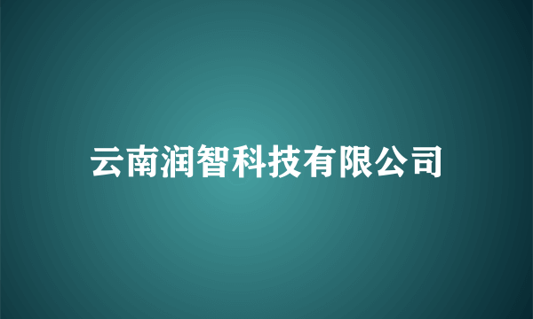 云南润智科技有限公司