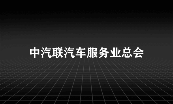 中汽联汽车服务业总会