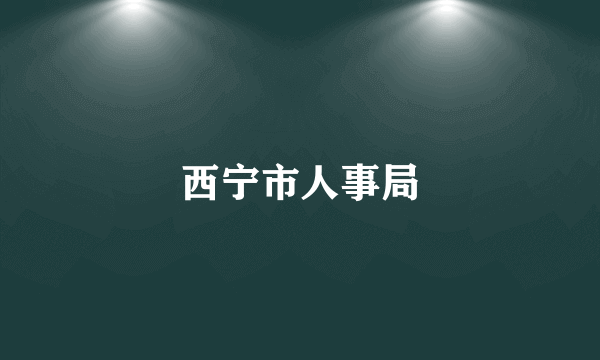 西宁市人事局