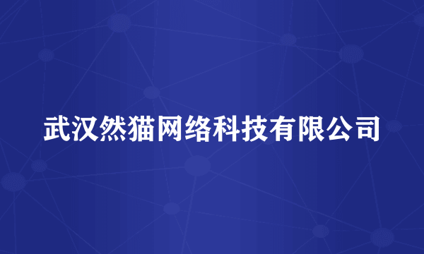 武汉然猫网络科技有限公司