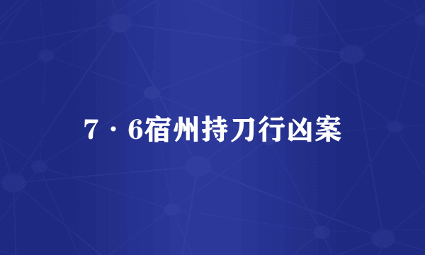 7·6宿州持刀行凶案