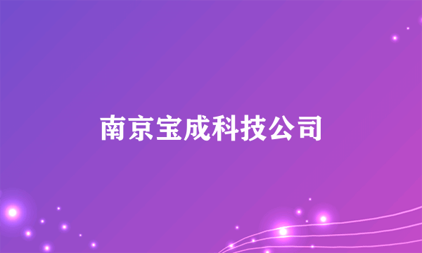 南京宝成科技公司