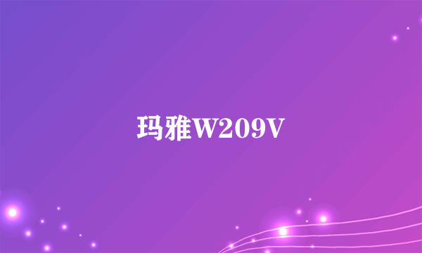 玛雅W209V