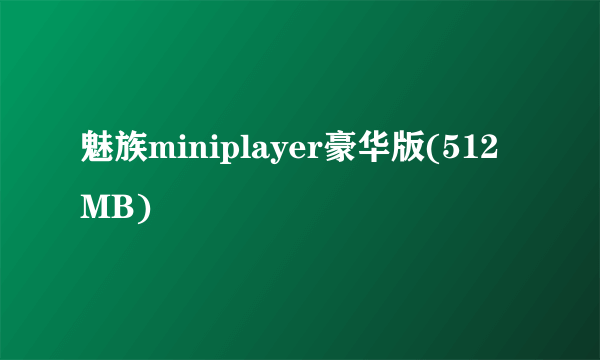 魅族miniplayer豪华版(512MB)