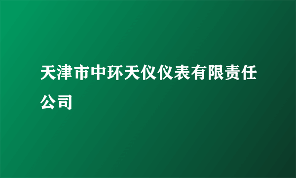 天津市中环天仪仪表有限责任公司