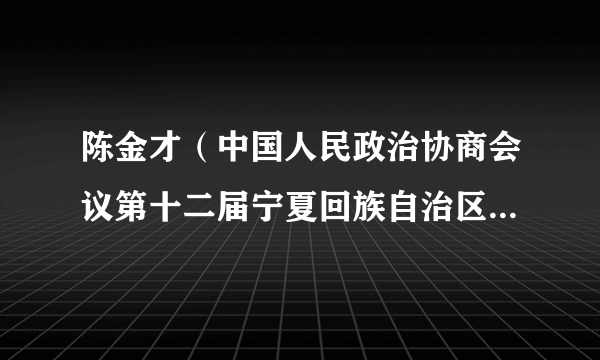 陈金才（中国人民政治协商会议第十二届宁夏回族自治区委员会委员）