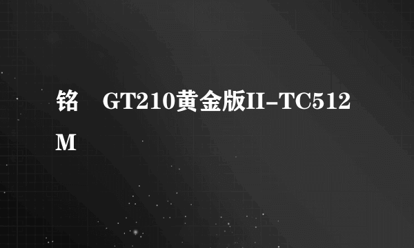 铭瑄GT210黄金版II-TC512M