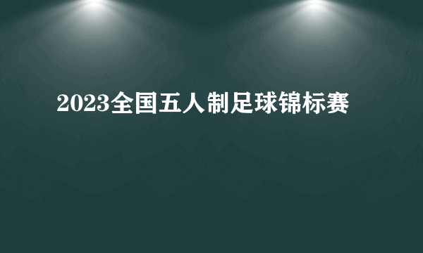 2023全国五人制足球锦标赛