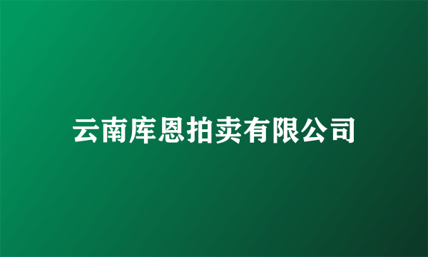 云南库恩拍卖有限公司