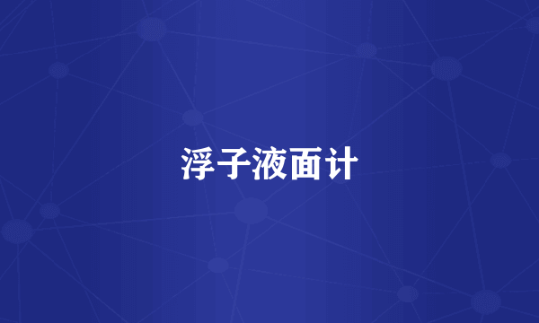 浮子液面计