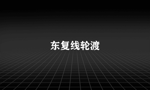 东复线轮渡