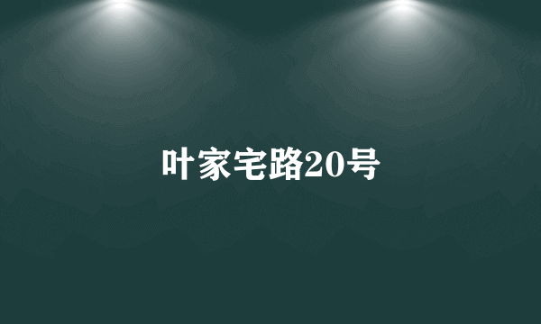叶家宅路20号