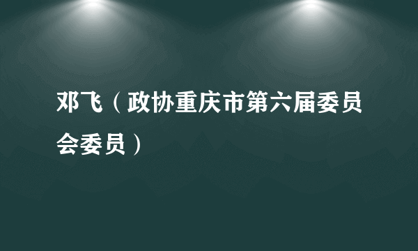 邓飞（政协重庆市第六届委员会委员）