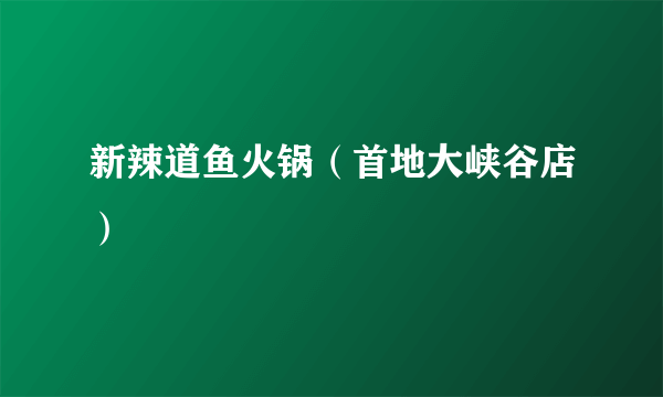新辣道鱼火锅（首地大峡谷店）