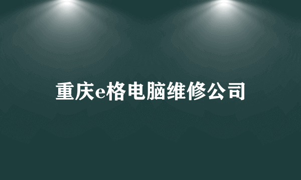 重庆e格电脑维修公司