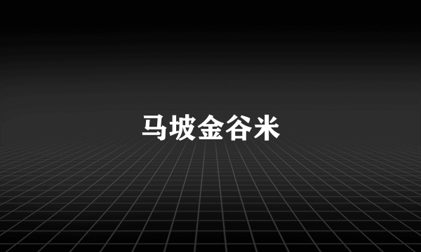 马坡金谷米