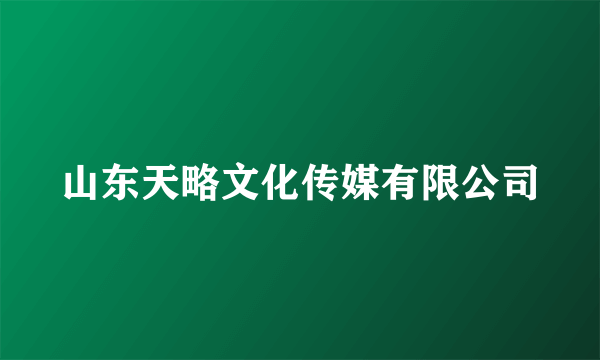 山东天略文化传媒有限公司