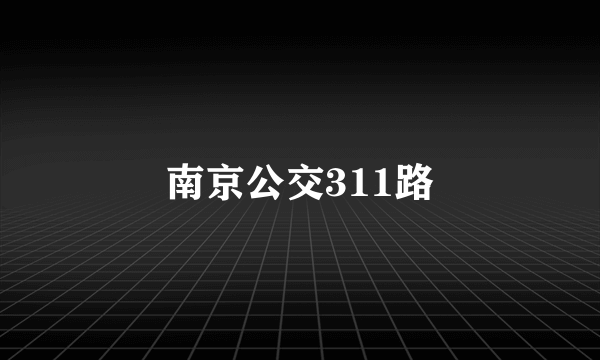 南京公交311路