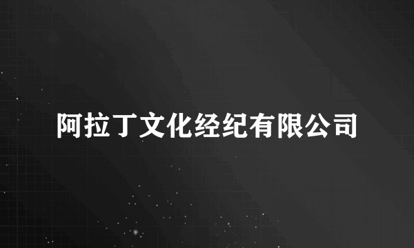 阿拉丁文化经纪有限公司