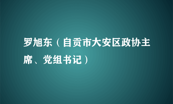 罗旭东（自贡市大安区政协主席、党组书记）