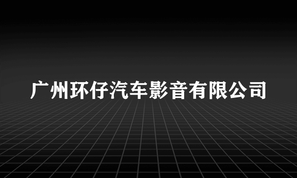 广州环仔汽车影音有限公司