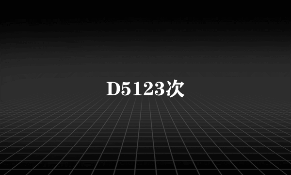 D5123次