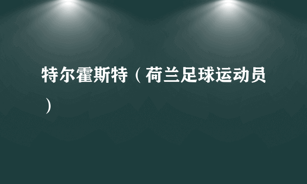 特尔霍斯特（荷兰足球运动员）