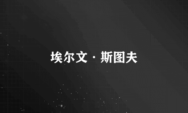 埃尔文·斯图夫
